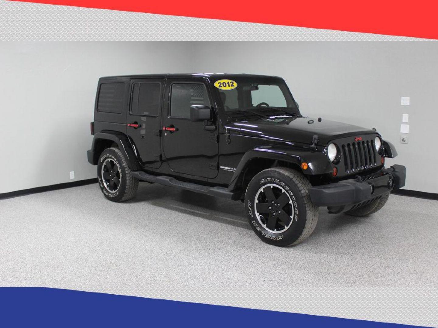 2012 Jeep Wrangler Unlimited Sahara 4WD (1C4BJWEG9CL) with an 3.6L V6 DOHC 24V FFV engine, Automatic transmission, located at 5170 N La Cholla Blvd, Tucson, AZ, 85705, (520) 989-0282, 32.228245, -111.011742 - 2012 Jeep Wrangler - Photo#0