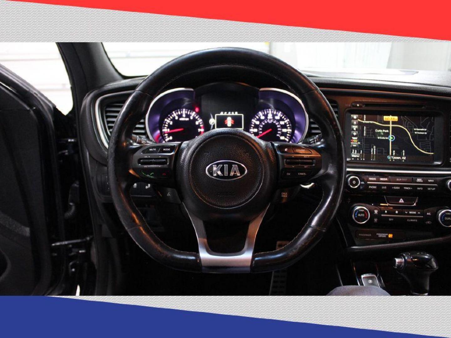 2015 Kia Optima SX Turbo (5XXGR4A61FG) with an 2.0L L4 DOHC 16V TURBO engine, 6-Speed Automatic transmission, located at 5170 N La Cholla Blvd, Tucson, AZ, 85705, (520) 989-0282, 32.228245, -111.011742 - 2015 Kia Optima - Photo#15