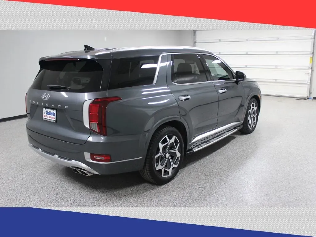 2021 Hyundai Palisade Calligraphy (KM8R74HE6MU) with an 3.8L V6 DOHC 24V engine, 8A transmission, located at 5170 N La Cholla Blvd, Tucson, AZ, 85705, (520) 989-0282, 32.228245, -111.011742 - **Adventure Awaits with the 2021 Hyundai Palisade Perfect for Family Outings or Weekend Getaways!**<br /> <br /> Are you searching for a spacious and reliable SUV that can handle all your family adventures? Look no further than this stunning 2021 Hyundai Palisade, now available at Goliath Auto Sale - Photo#2
